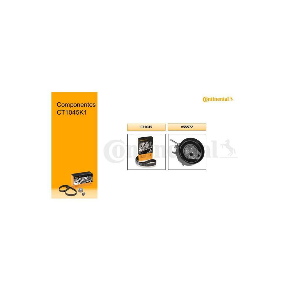 Kit Correia Dentada com Tensor Continental ContiTech CT1045K1 Renault Clio Logan Sandero Kangoo Peugeot 206 Nissan March 1.0 16V 95 Dentes