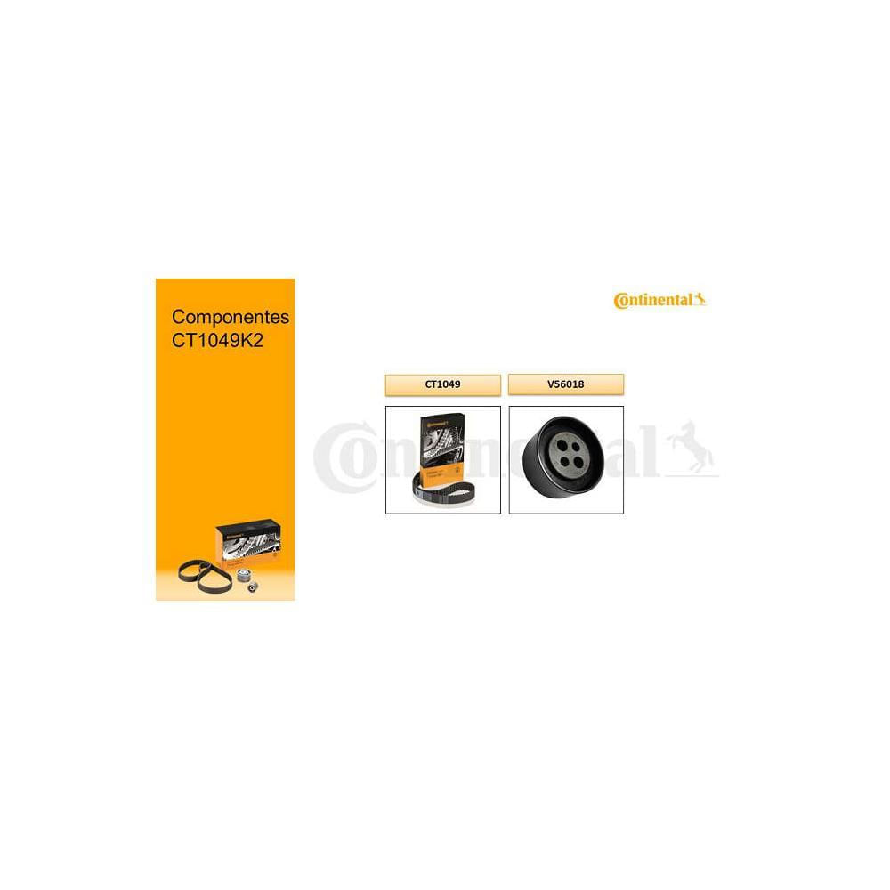 Kit Correia Dentada com Tensor Continental ContiTech CT1049K2 Fiat Uno Mille Palio Siena Weekend 1.0 8V Fire