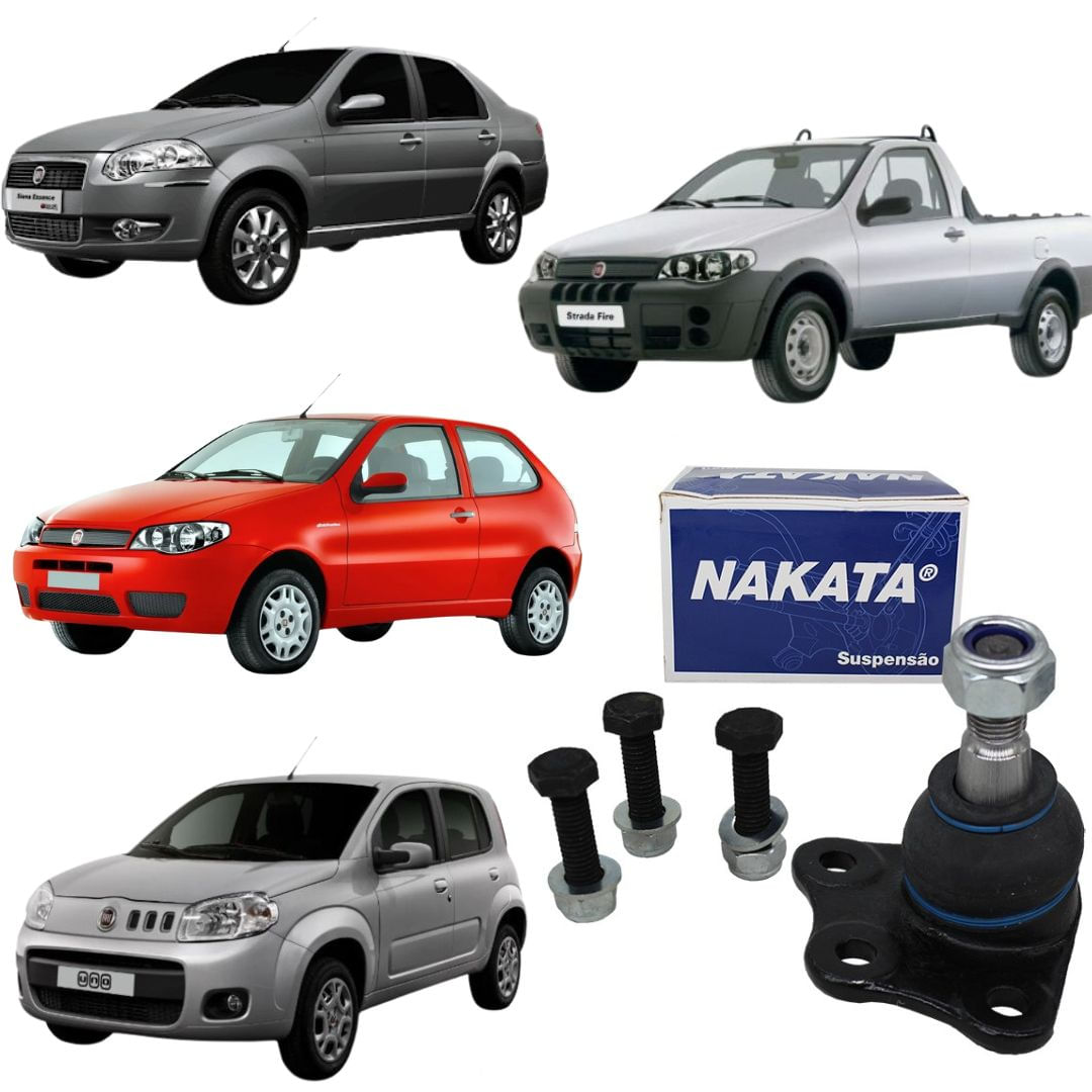 Pivô de Suspensão Inferior Nakata N6058 Fiat Palio Siena Strada Uno Doblo Mobi LD/LE