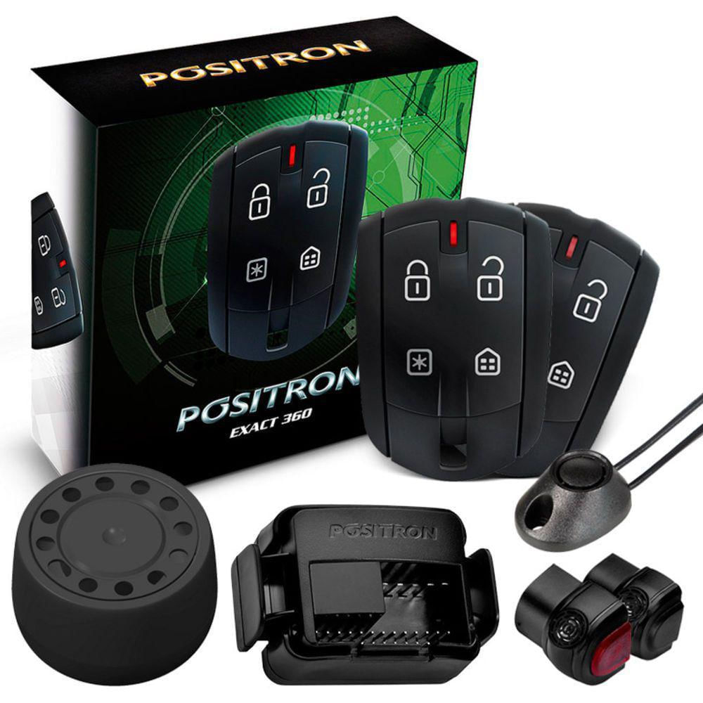 Alarme Automotivo Universal Cyber Exact EX 360 com 2 Controles Anticlonagem Pósitron 012872000