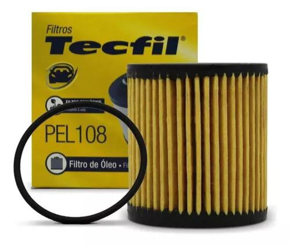 Filtro de Óleo Refil Ecológico Tecfil PEL108 Citroen C3 C4 Aircross Peugeot 206 207 208