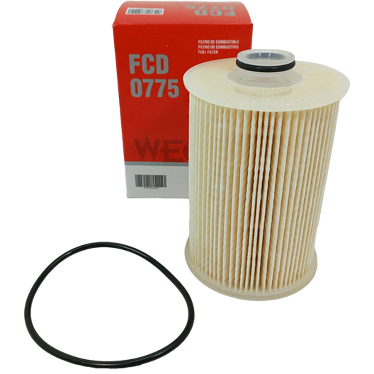 Filtro de Combustível Diesel Refil Wega FCD0775 Ranger 2.2 3.2 Troller T4 3.2