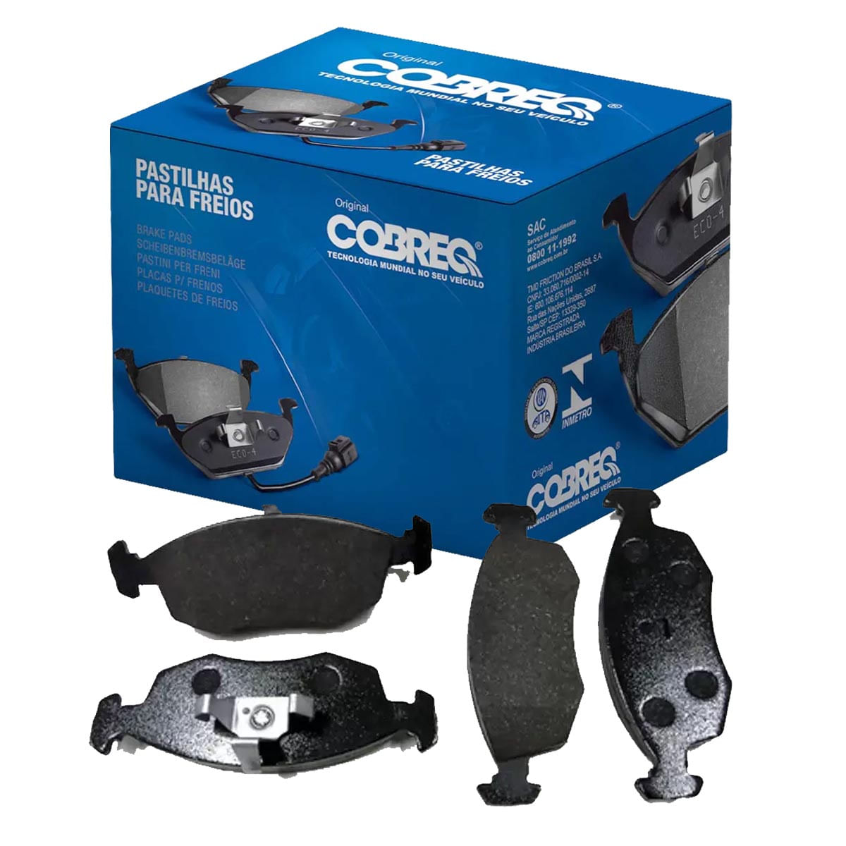 Pastilha de Freio Dianteira Cobreq N324 Sistema Ate Chevrolet Corsa Celta Classic Prisma