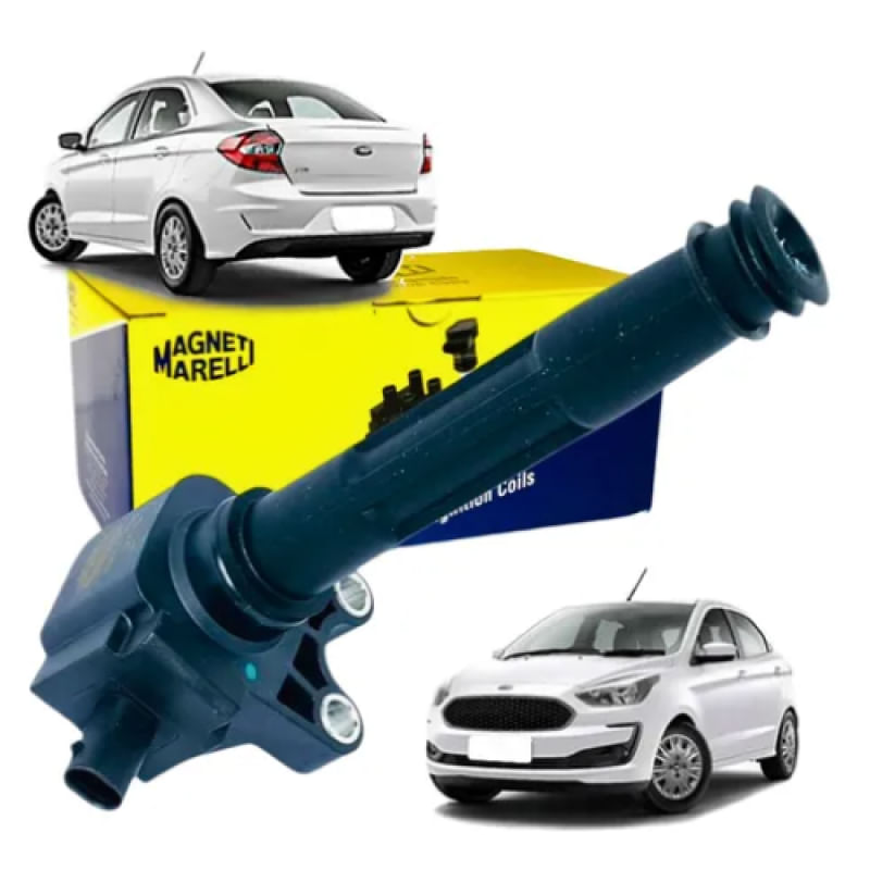 Bobina de Ignição Individual Caneta Ford Ka Ka+ Sedan 1.0 12V 3 Cilindros TiVCT 2014 a 2021 Magneti Marelli BI0157MM