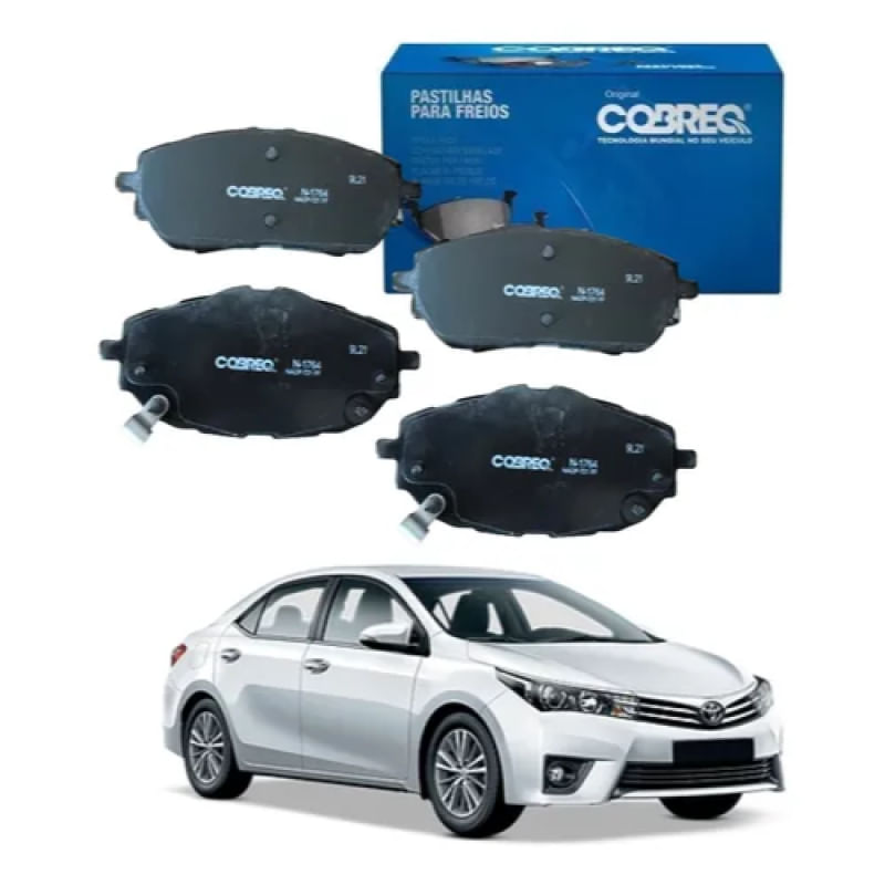 Pastilha de Freio Dianteira Cobreq N1764 Toyota Corolla 1.8 2.0 16V 2015 em Diante