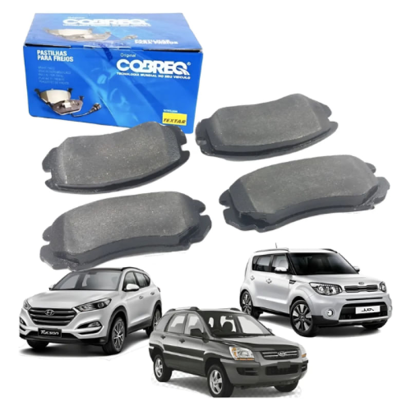 Pastilha de Freio Dianteira Cobreq N1231 Hyundai Tucson 2.0 2.7 Kia Sportage Soul