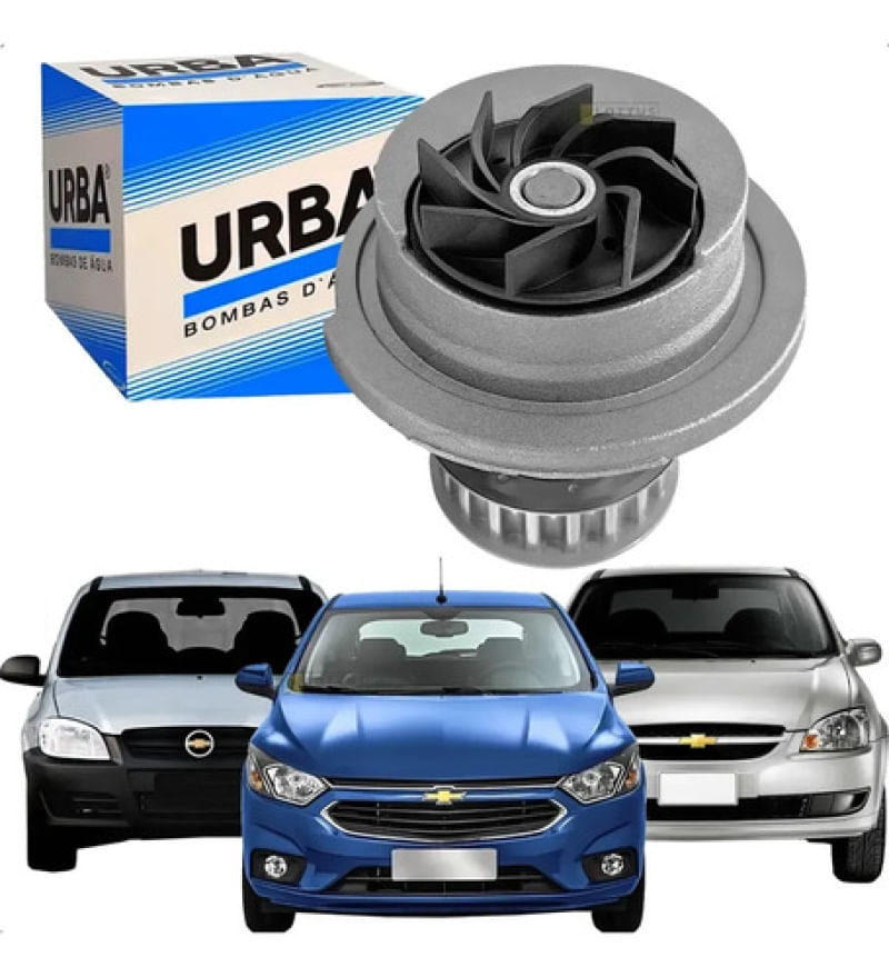 Bomba D'Água Polia 19 Dentes GM Celta Corsa Prisma Onix 1.0 1.4 8V Urba UB0167
