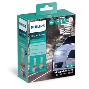 Par-Lampada-H11-5800k-LED-Ultinon-Pro-5000-Philips-12V