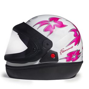Capacete-Taurus-San-Marino-Femme-Branco---Preto-tamanho-56