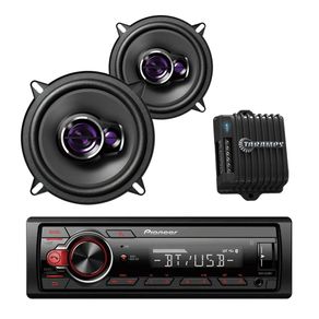 Combo Som Pioneer MVH-S218BT + Amplificador + Alto Falante
