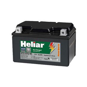 Bateria Moto HTZ10S-BS CB 600 CBR 500 Heliar 8,6Ah Selada