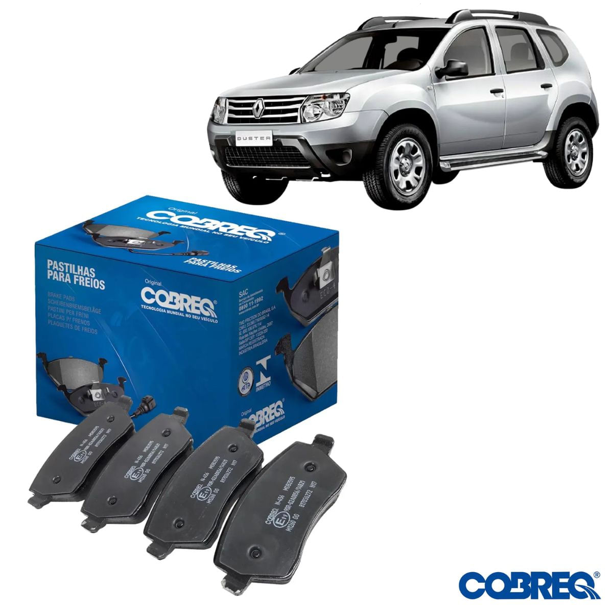 Pastilha de Freio Dianteira Cobreq N456 Sistema TRW Renault Duster Captur
