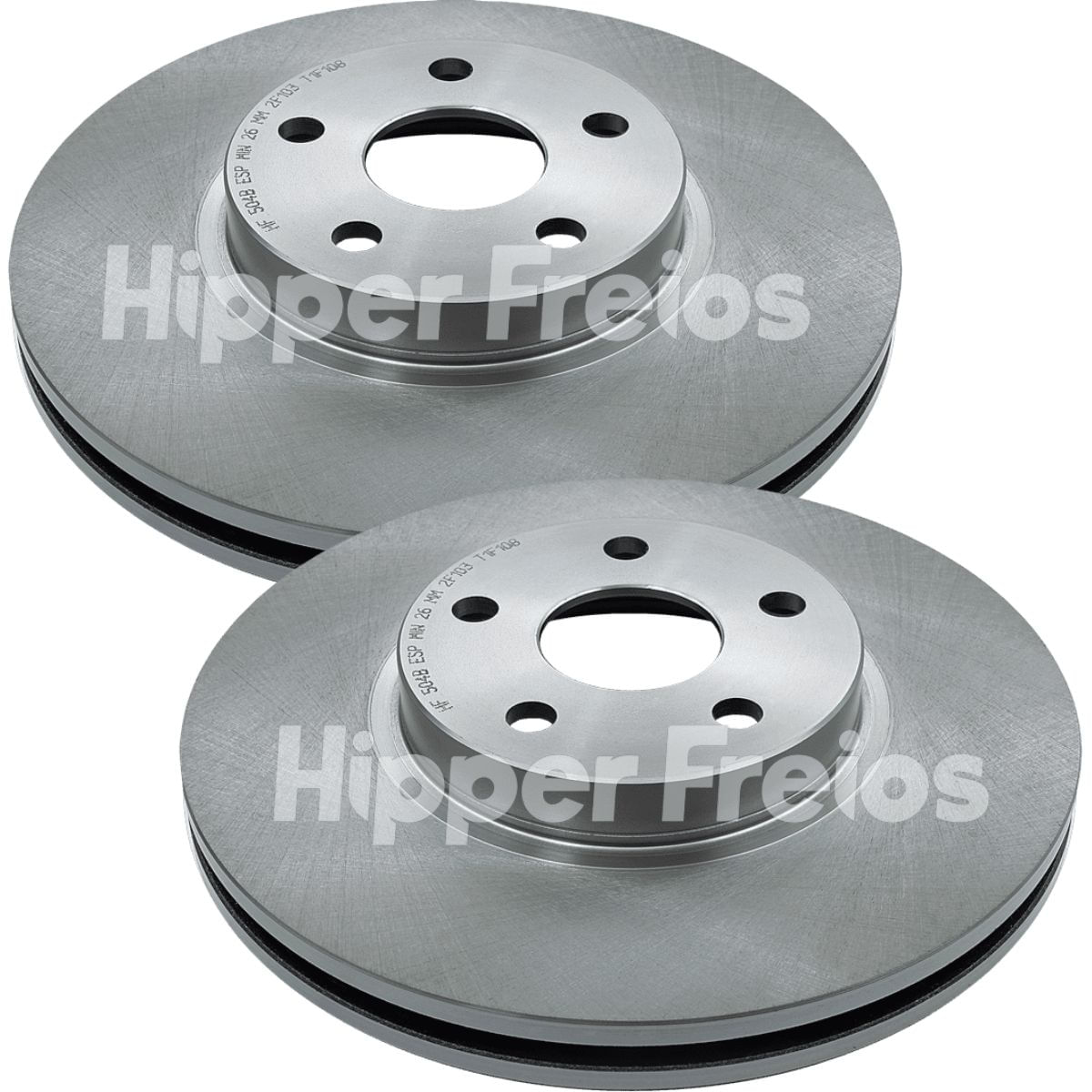 Disco de Freio Dianteiro Hipper Freios HF504B Toyota Corolla 1.8 2.0 2014 a 2019