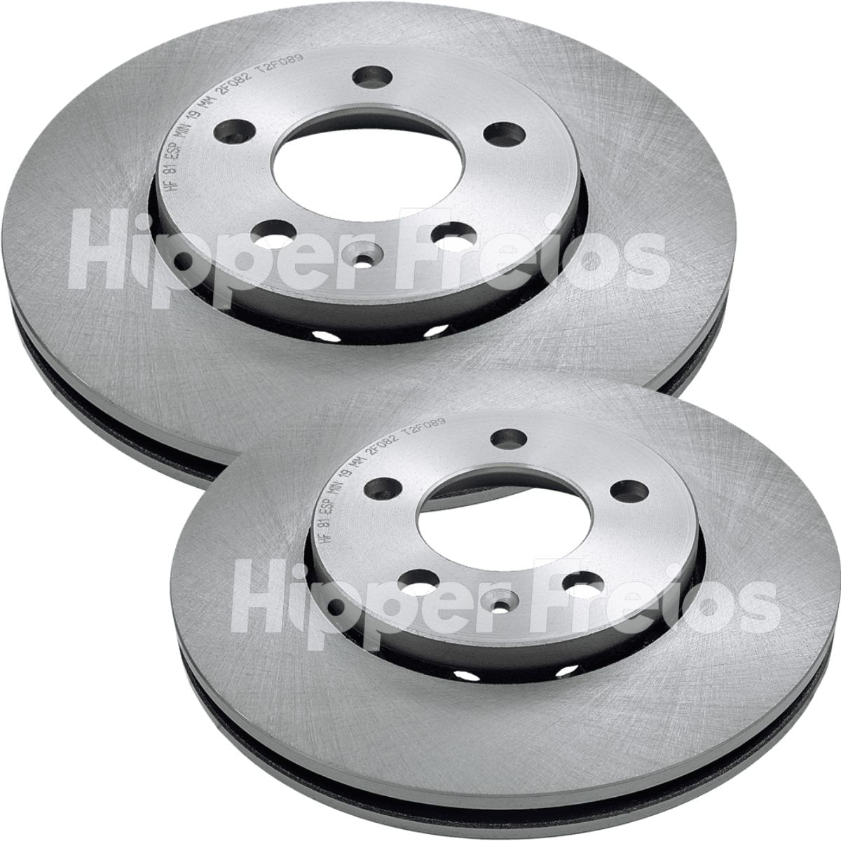 Disco de Freio Dianteiro Ventilado Hipper Freios HF81 VW Golf 1.6 2.0 Audi A3 1.6 256mm 5 Furos