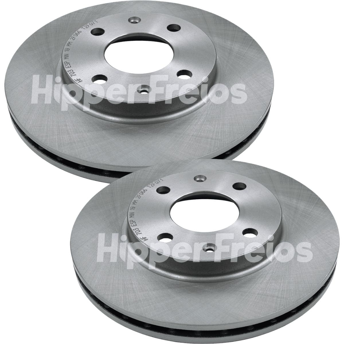 Disco de Freio Dianteiro Ventilado Hipper Freios HF703 240mm Honda Fit 1.4 1.5 2004 a 2008