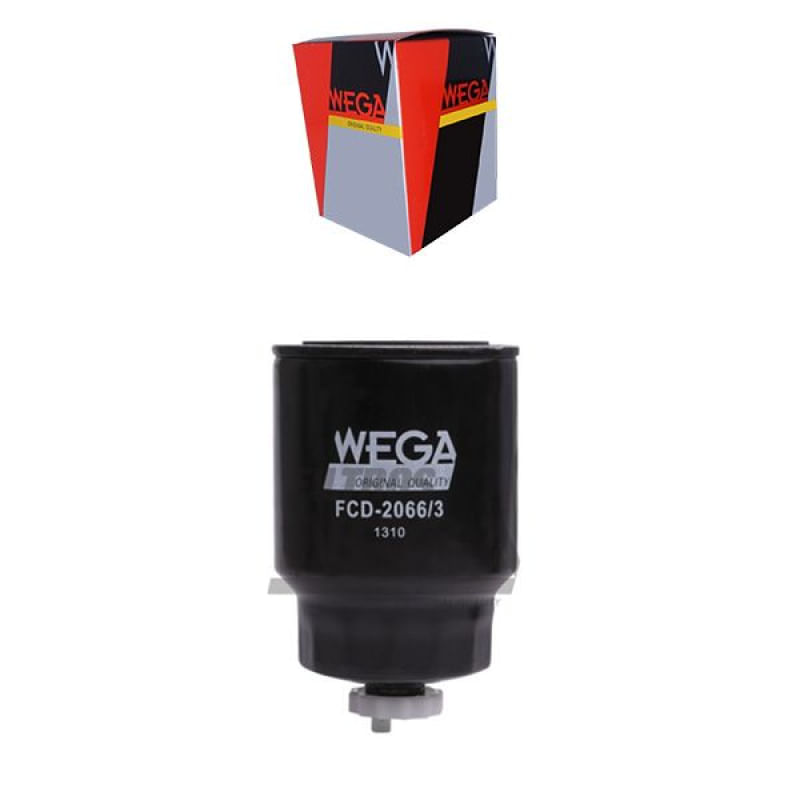 Filtro de Combustível Diesel Wega FCD2066/3 com Dreno Nissan Frontier Pathfinder 2.5