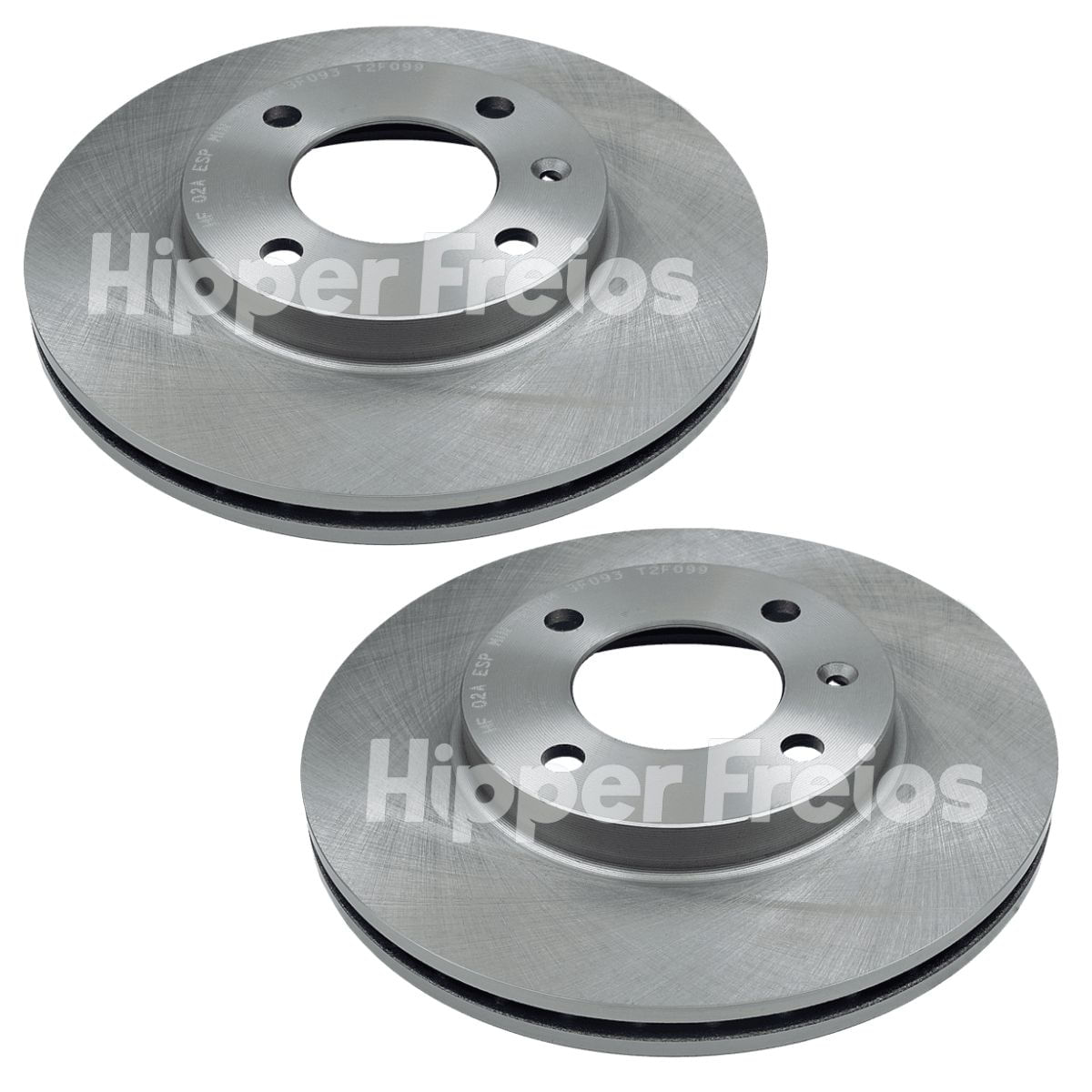 Disco de Freio Dianteiro Ventilado Hipper Freios HF02A VW Gol GTi Santana Quantum Parati Saveiro 239mm