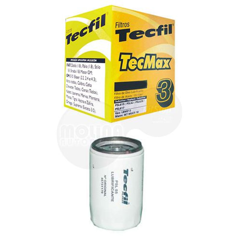 Filtro de Óleo Tecfil PSL55 Fiat Palio Uno Strada Doblò Fiorino Grand Siena Fire