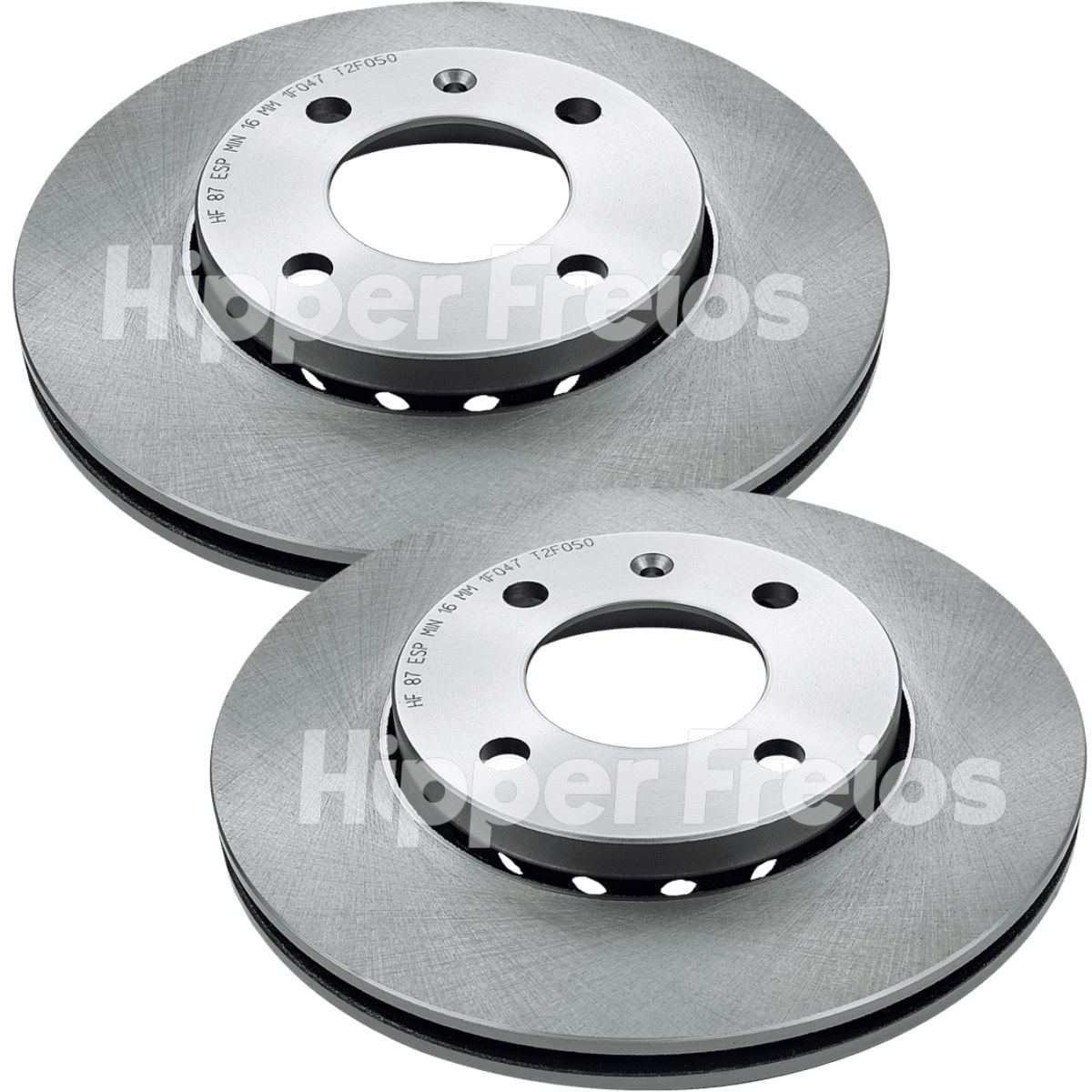 Disco de Freio Dianteiro Ventilado Hipper Freios HF87A 256mm VW Gol G5 Voyage Saveiro G5