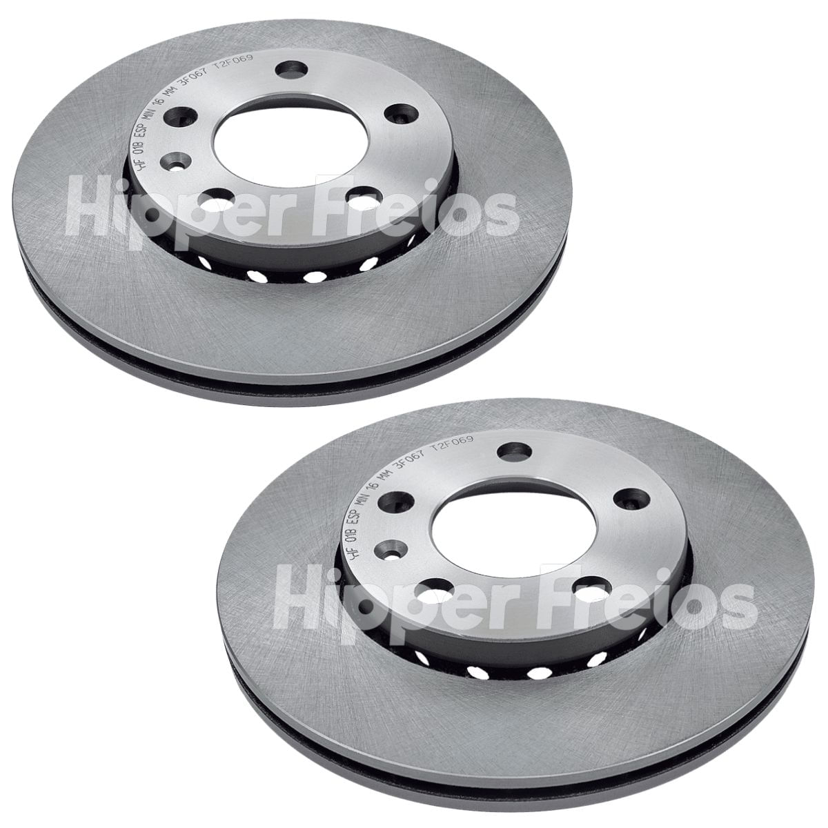 Disco de Freio Dianteiro Ventilado Hipper HF01B VW Fox CrossFox 1.0 1.6 8V