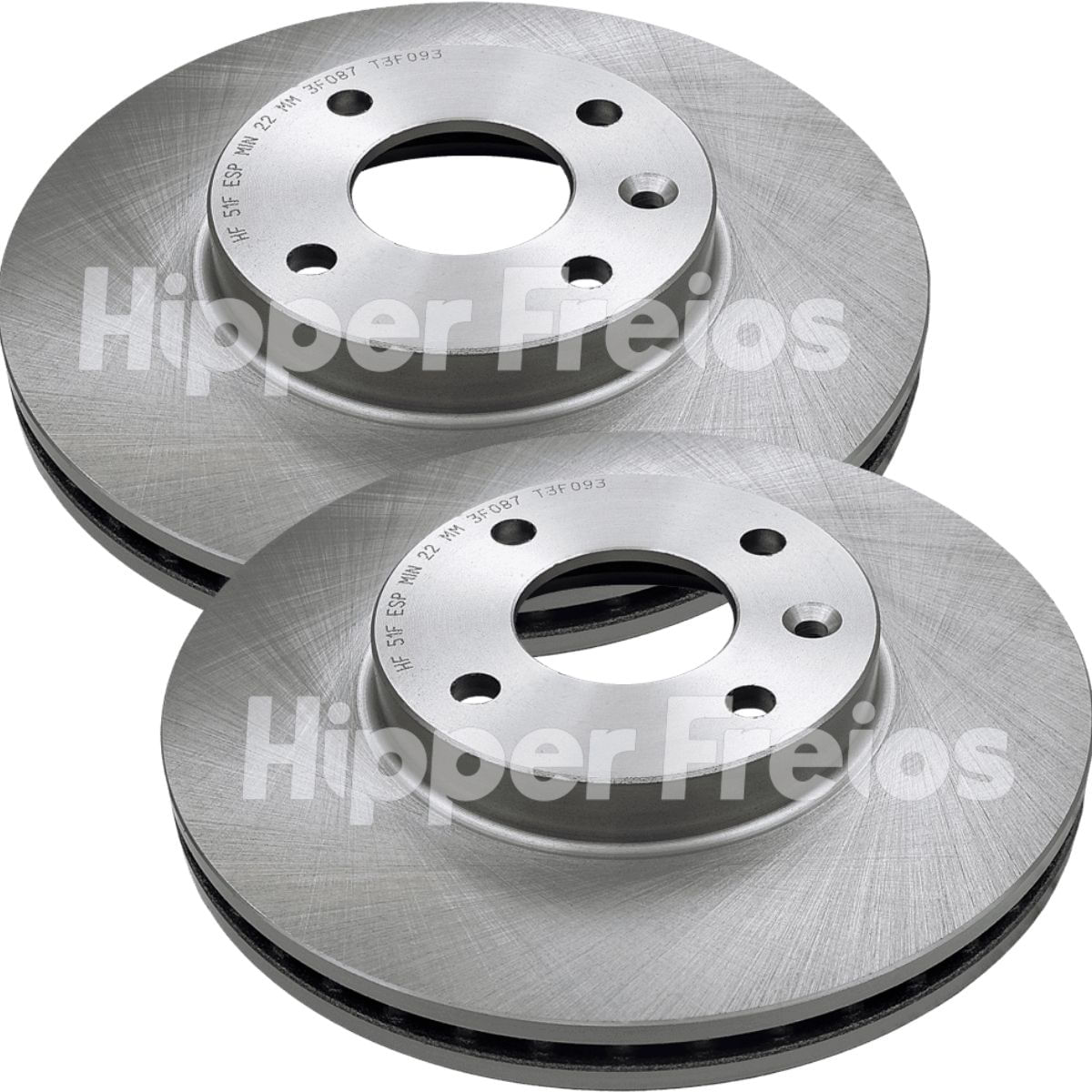 Disco de Freio Dianteiro Ventilado Hipper Freios HF51F 256mm Chevrolet Cobalt Sonic Spin