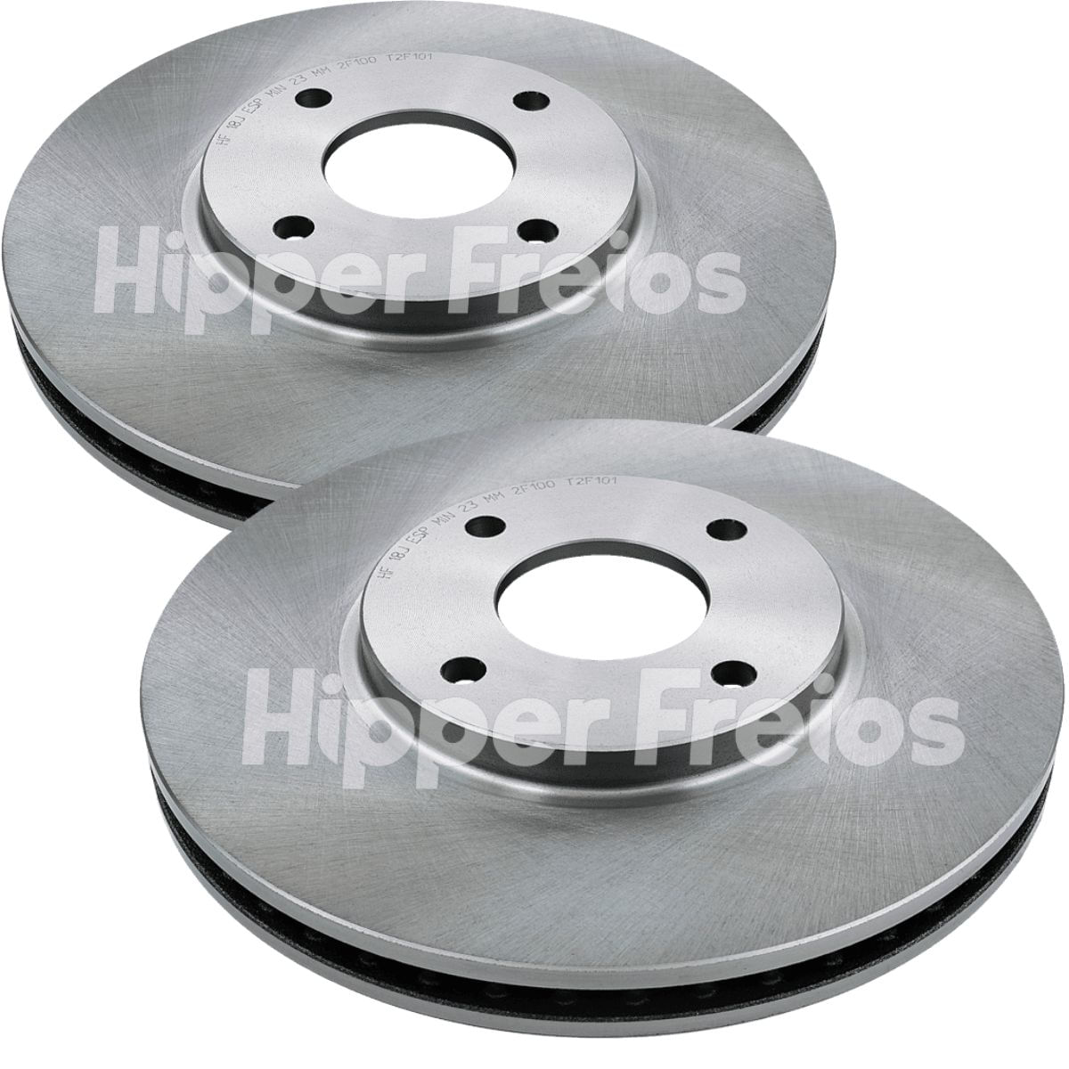 Disco de Freio Dianteiro Ventilado Hipper Freios HF18J Ford EcoSport 2012 em diante