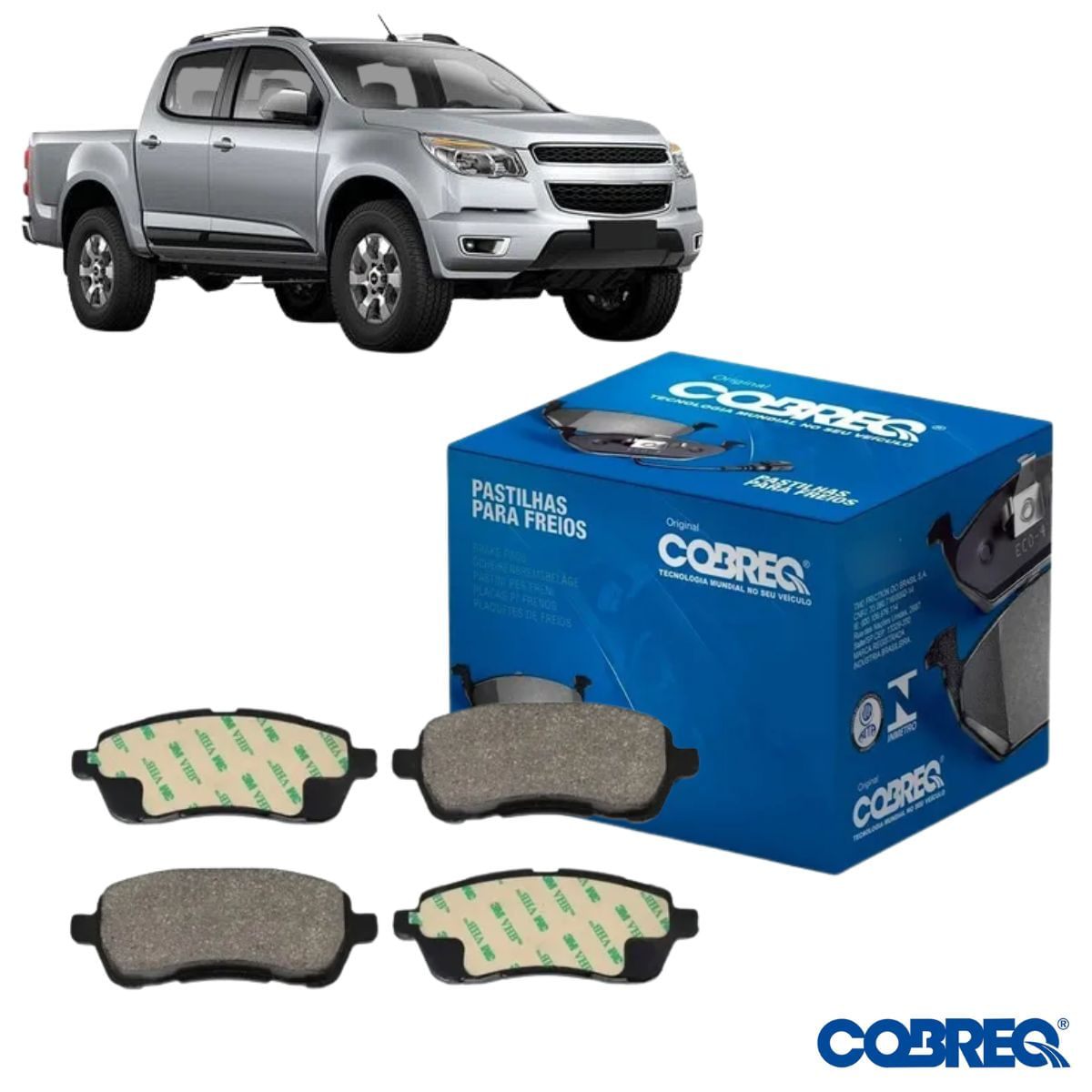Pastilha de Freio Dianteira Cobreq N2049 Chevrolet S10 2.4 2.5 2.8 4x2 4x4 2017 em Diante