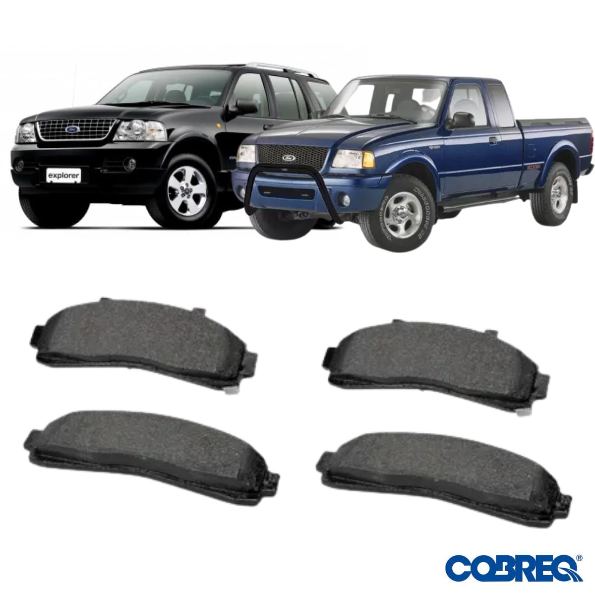 Pastilha de Freio Dianteira Cobreq N140 Ford Ranger Explorer 1995 a 2005