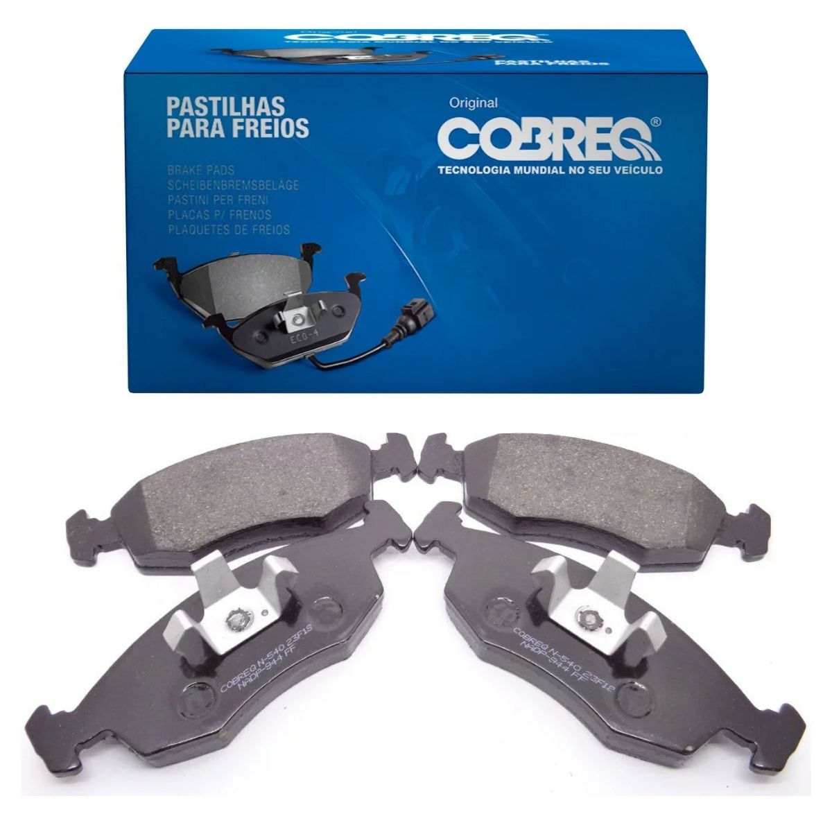 Pastilha de Freio Dianteira Cobreq N540 Teves Fiat Palio Punto Idea Doblo Strada Grand Siena