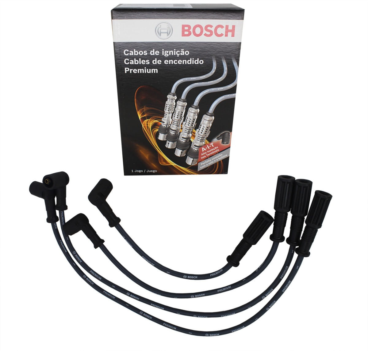 Jogo de Cabos de Vela Bosch F00099C146 Fiat Uno Mobi Palio Grand Siena 1.0 Fire Evo Flex