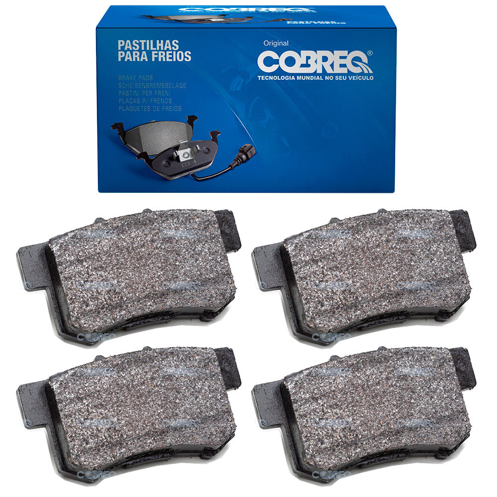 Pastilha de Freio Traseira Cobreq N1372 Sistema Nissin Honda Civic Accord