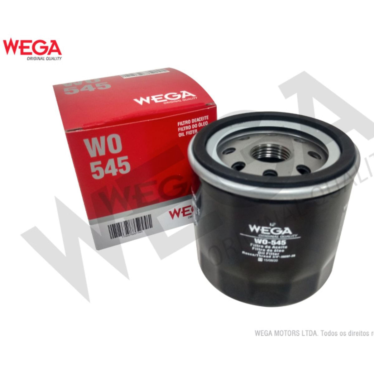 Filtro de Óleo Wega WO545 VW Gol Fox Up! Polo Golf 1.0 3 Cilindros