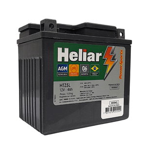 Bateria Moto HTZ5L CG 125/160 NXR 125 Heliar 4Ah Selada