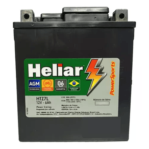 Bateria Moto HTZ7L CB 600 CBX 250 YS 250 Heliar 6Ah Selada