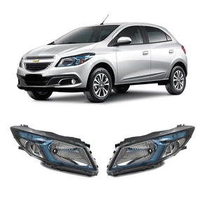 Kit-Farol-Onix-2015-Direito-Esquerdo-Moldura-Azul-Arteb